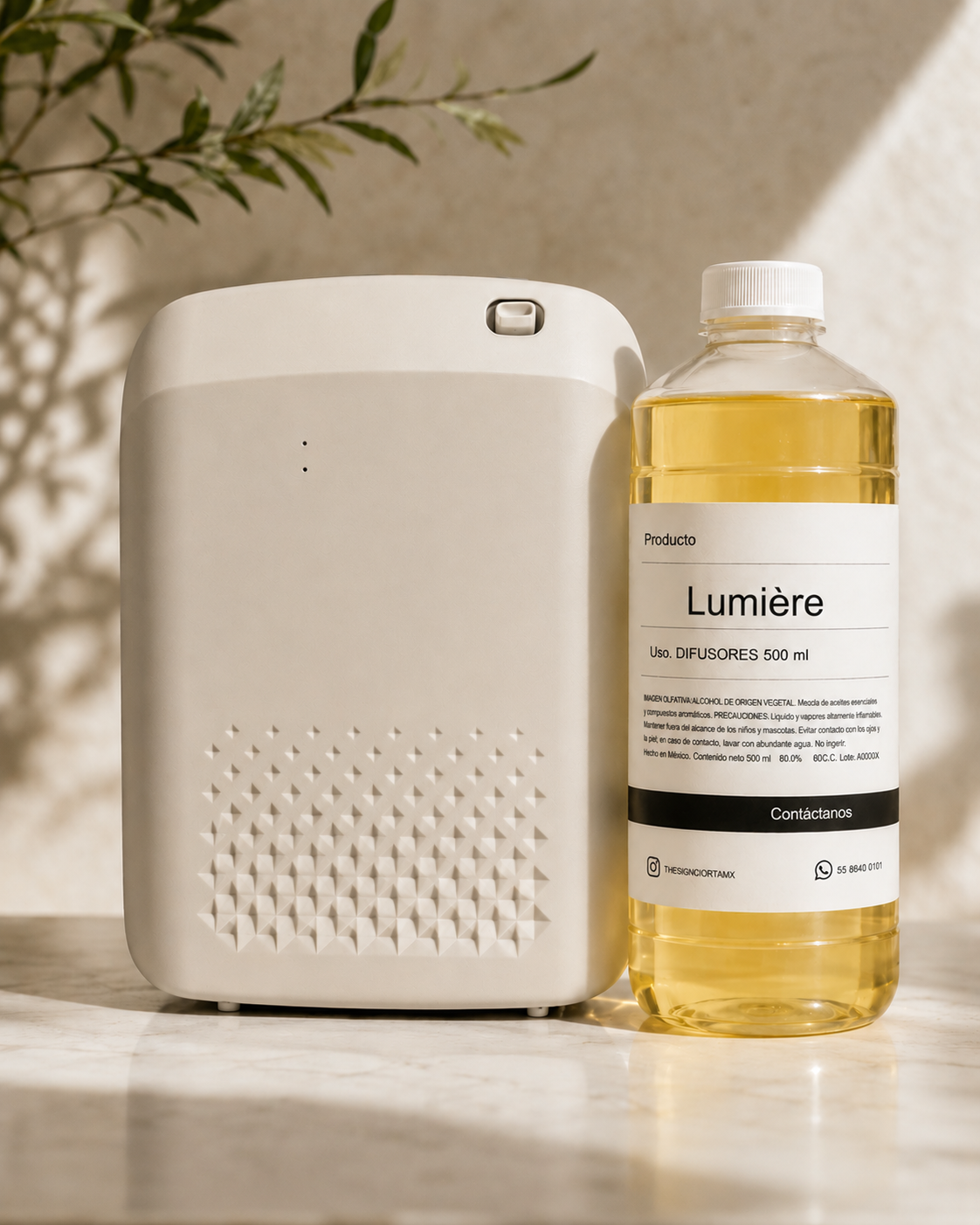 Paquete Difusor eléctrico 300m2 + aroma Lumière de 500ml