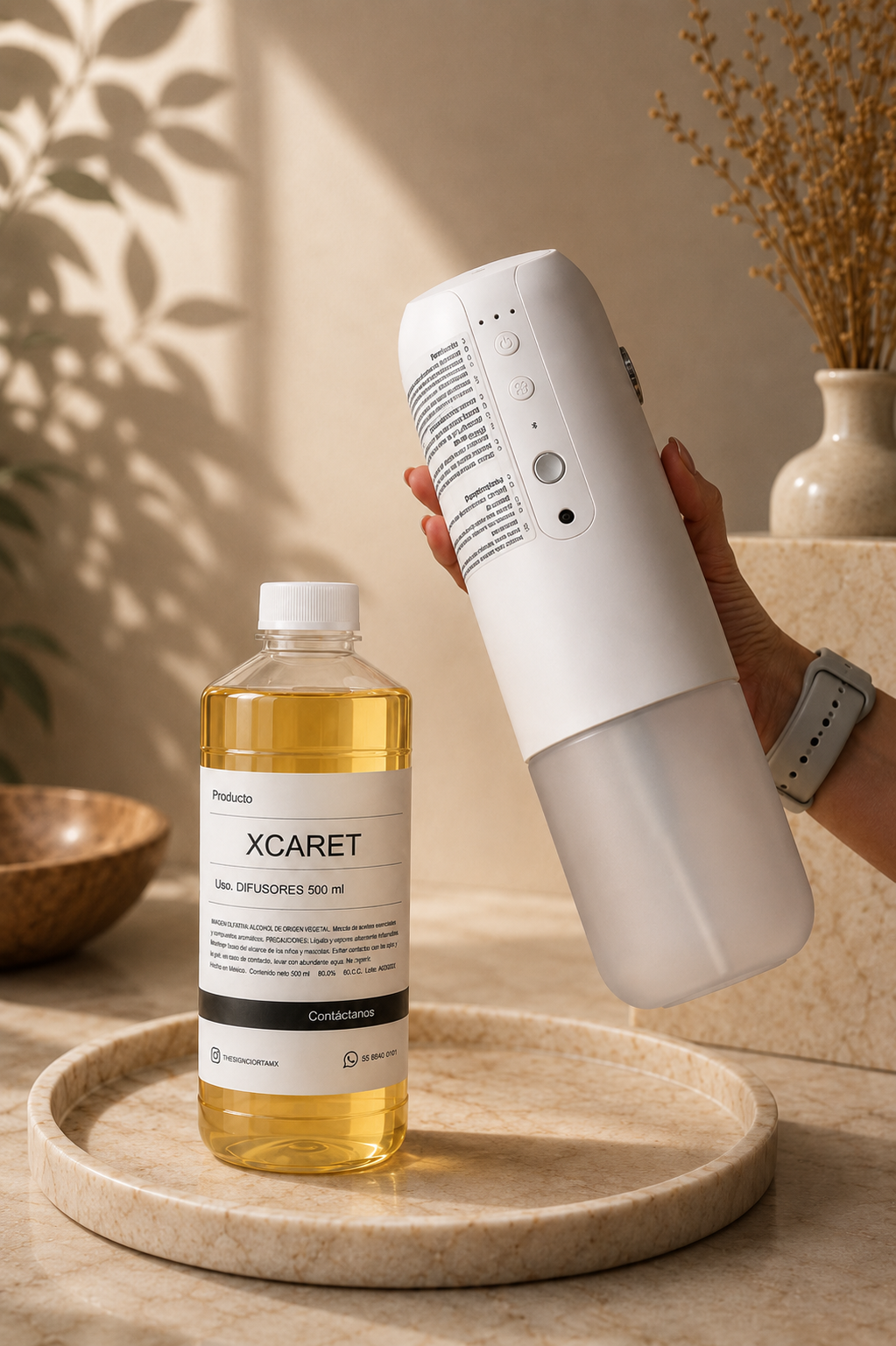 Paquete Difusor eléctrico 100m3 + aroma XCARET de 500ml