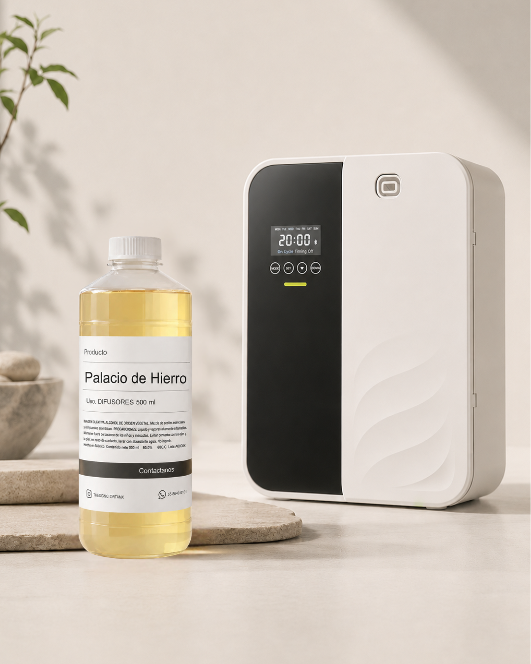 Paquete Difusor eléctrico 1000m2 + aroma Palacio de Hierro de 500ml