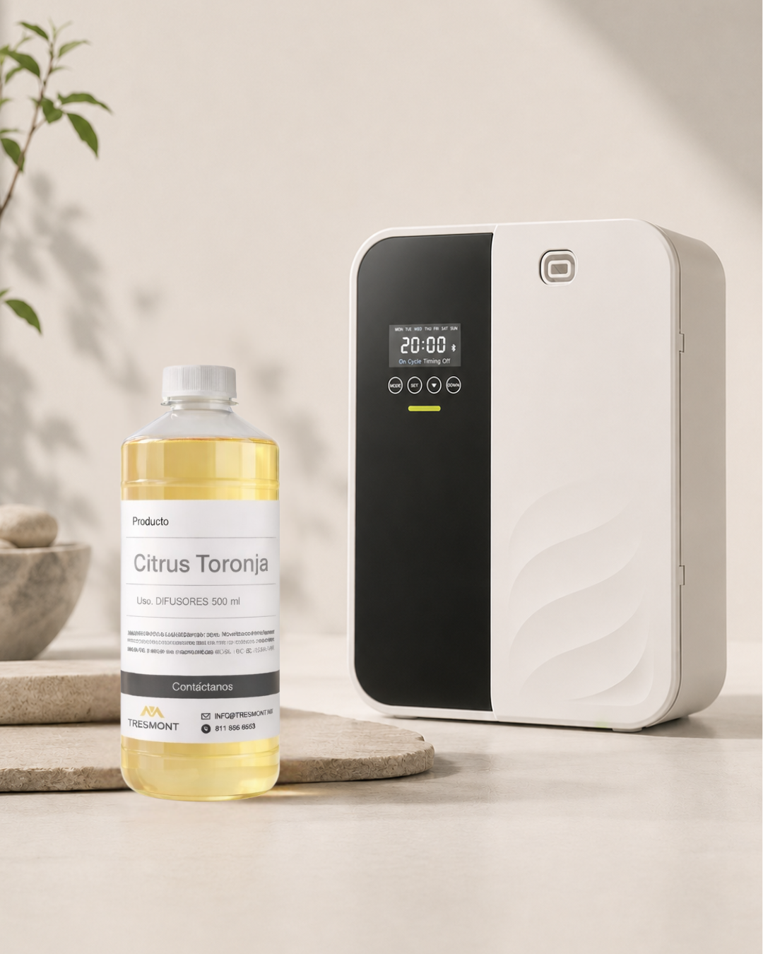 Paquete Difusor eléctrico 1000m2 + aroma Citrus Toronja de 500ml